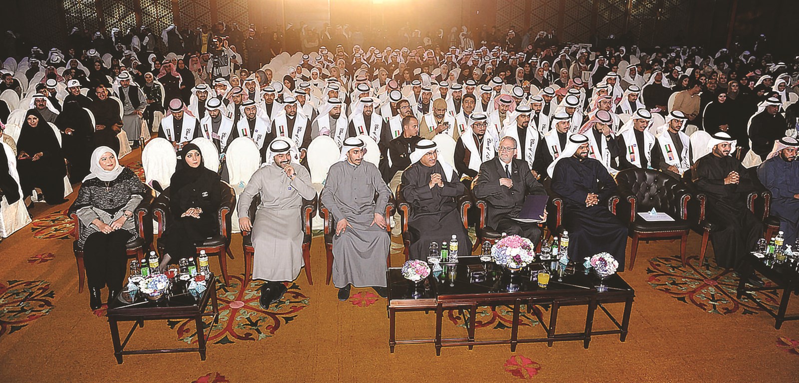 الفارس وسيلفرمان يتقدمان الحضور في الاحتفالية (تصوير بسام زيدان)