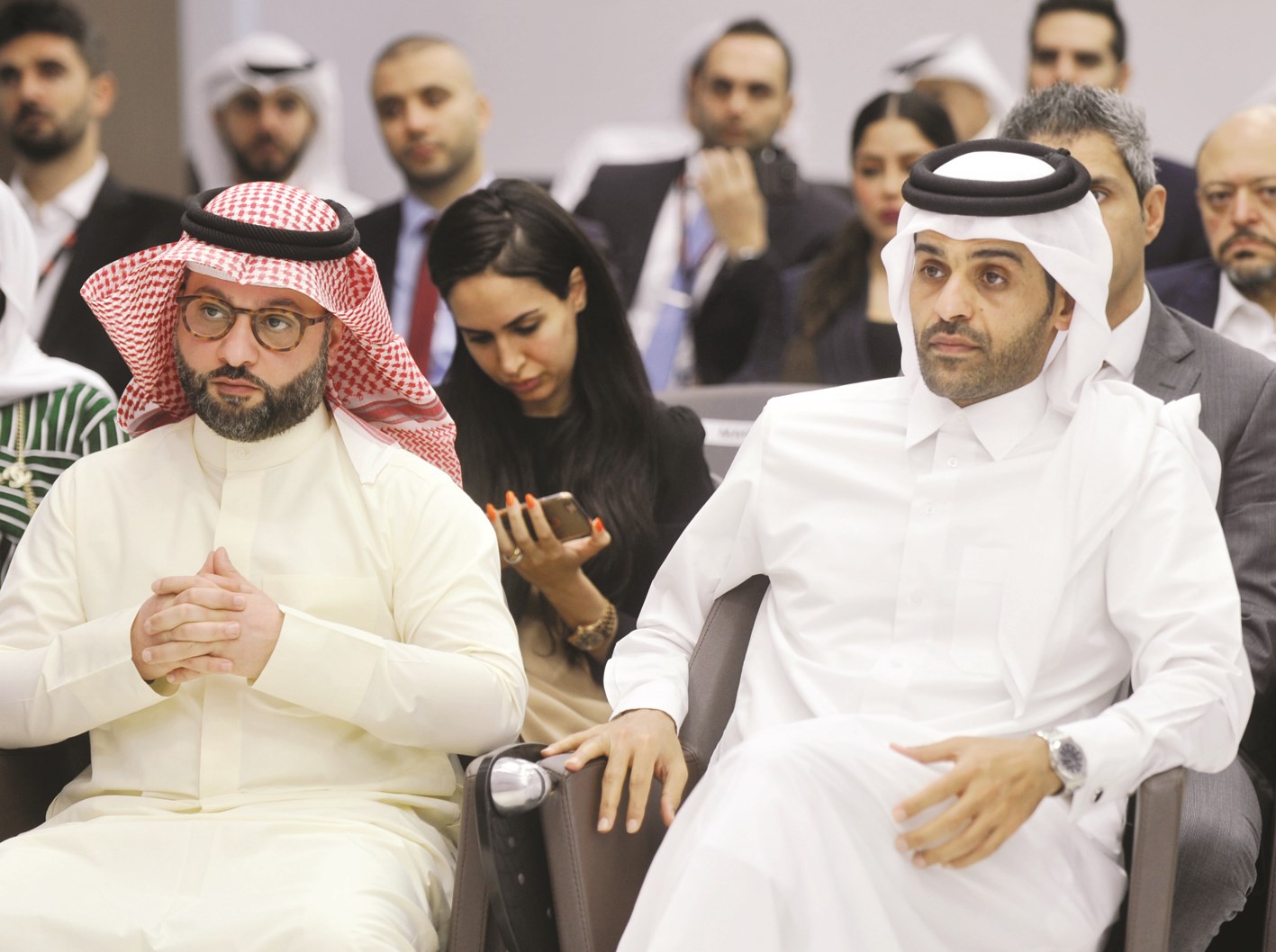 محمد بن عبدالله آل ثاني في مقدّمة الحضور