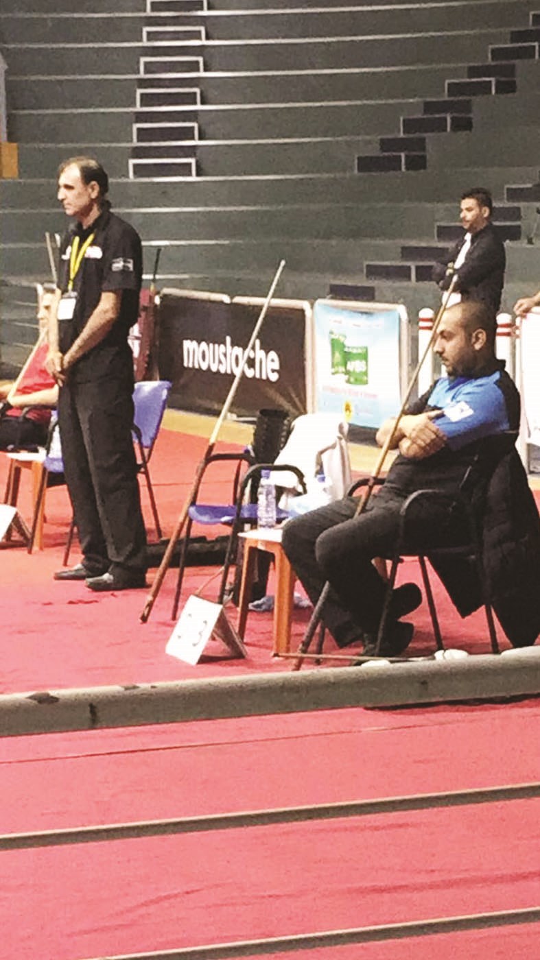 اللاعب الكويتي بدر العوضي عقب إعلان الانسحاب من الدورة