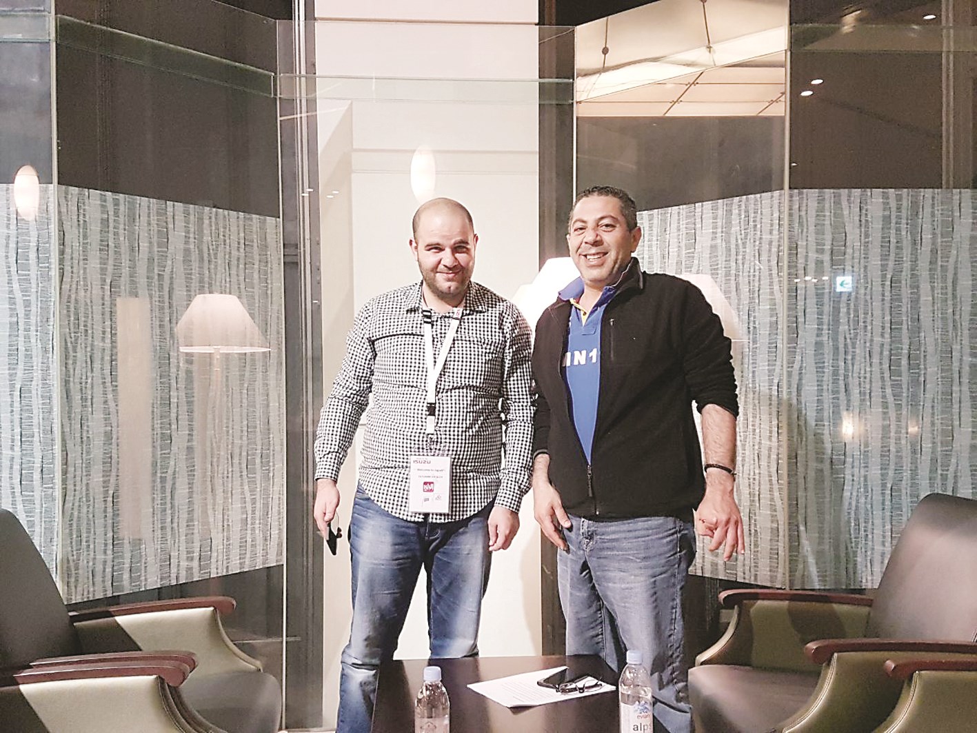 وليد النوباني والزميل أسامة مروة