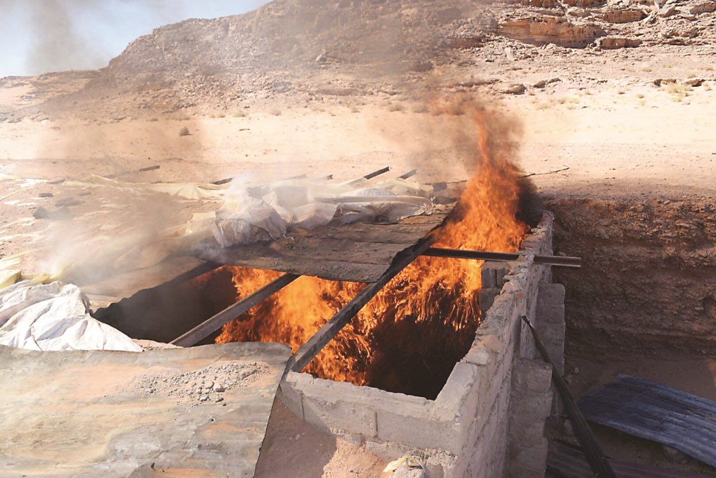 u062du0631u0642 u0623u062du062f u0627u0644u0623u0648u0643u0627u0631 u0627u0644u0625u0631u0647u0627u0628u064au0629 u0648u0633u0637 u0633u064au0646u0627u0621