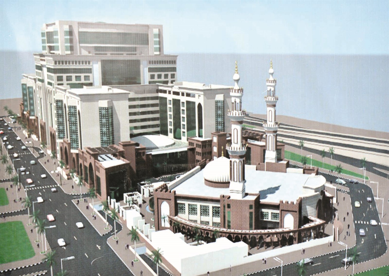 مجسم لمبنى وزارة الأوقاف الجديد