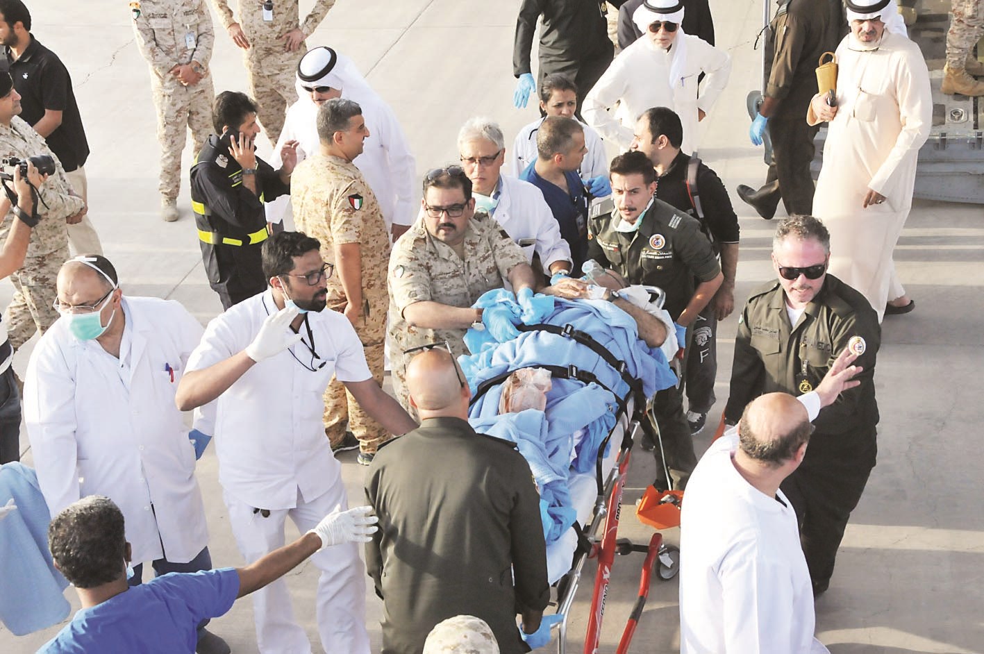 رعاية طبية للمصابين