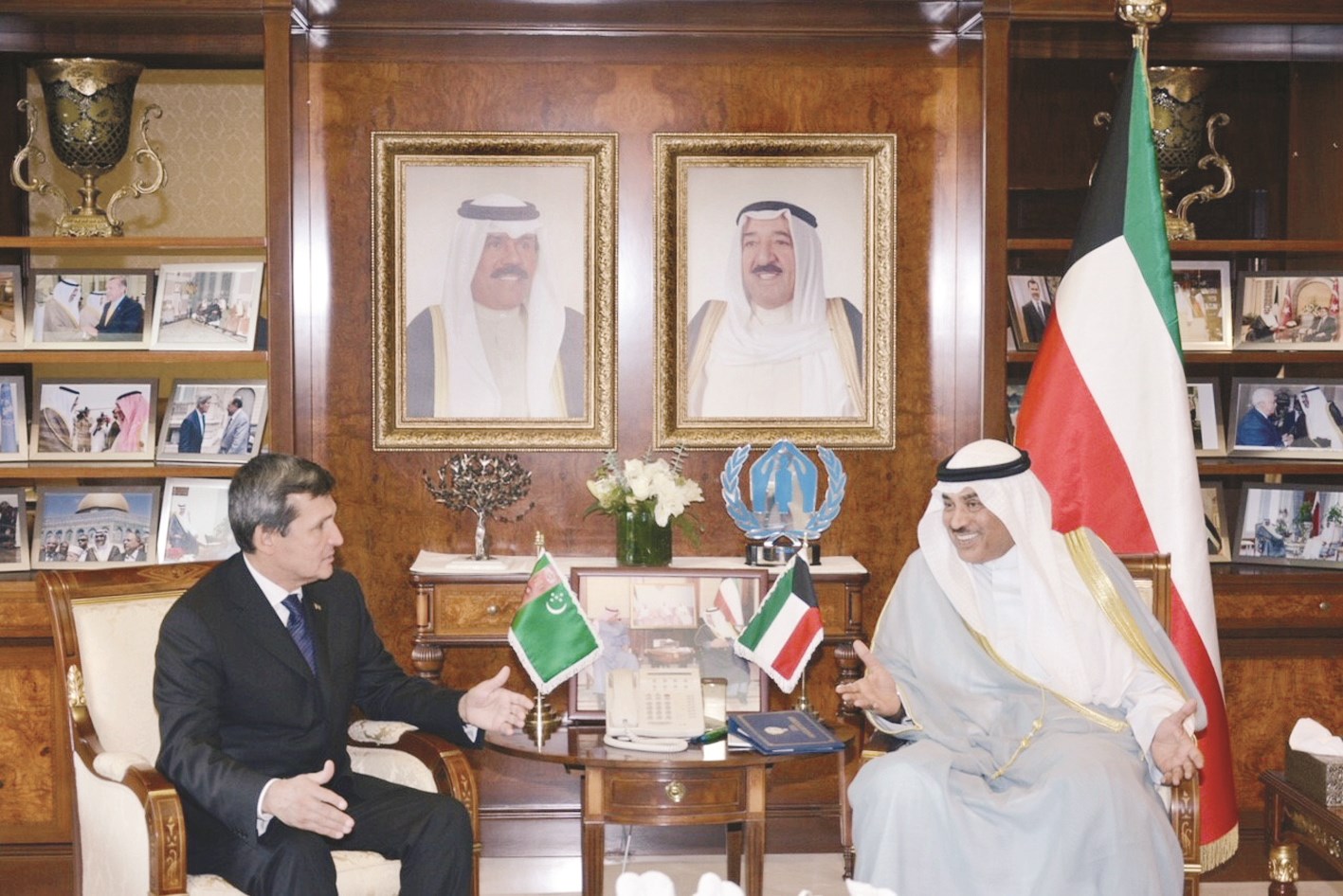 صباح الخالد مستقبلاً نظيره التركماني