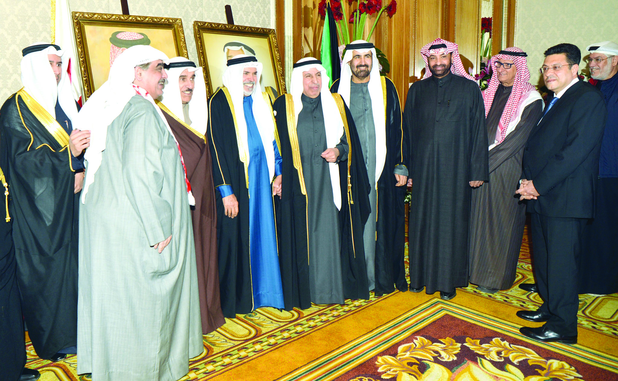 السفراء السعودي والإماراتي والبحريني ومهنئون