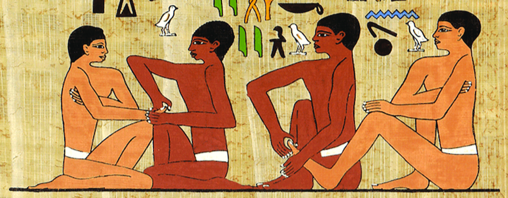 لوحة جدارية فرعونية تثبت أن قدماء المصريين مارسوا الرِّفلِكسلوجيا