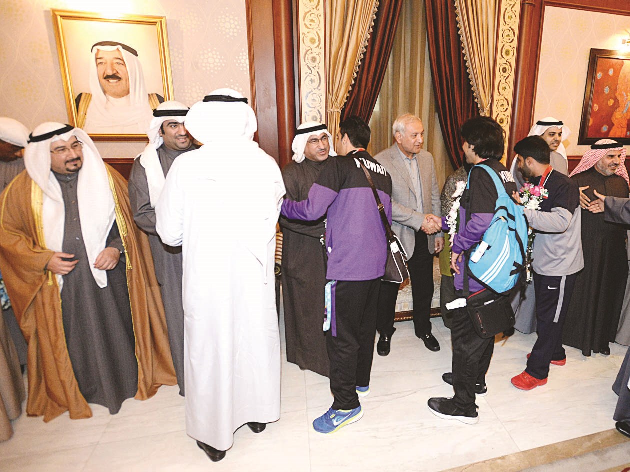 استقبال حافل للأبطال