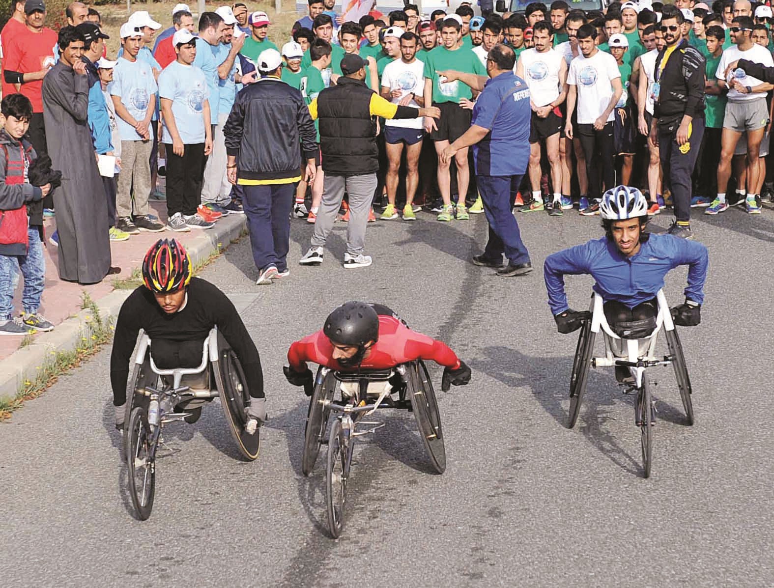 همة ونشاط ذوي الإعاقة خلال الماراثون