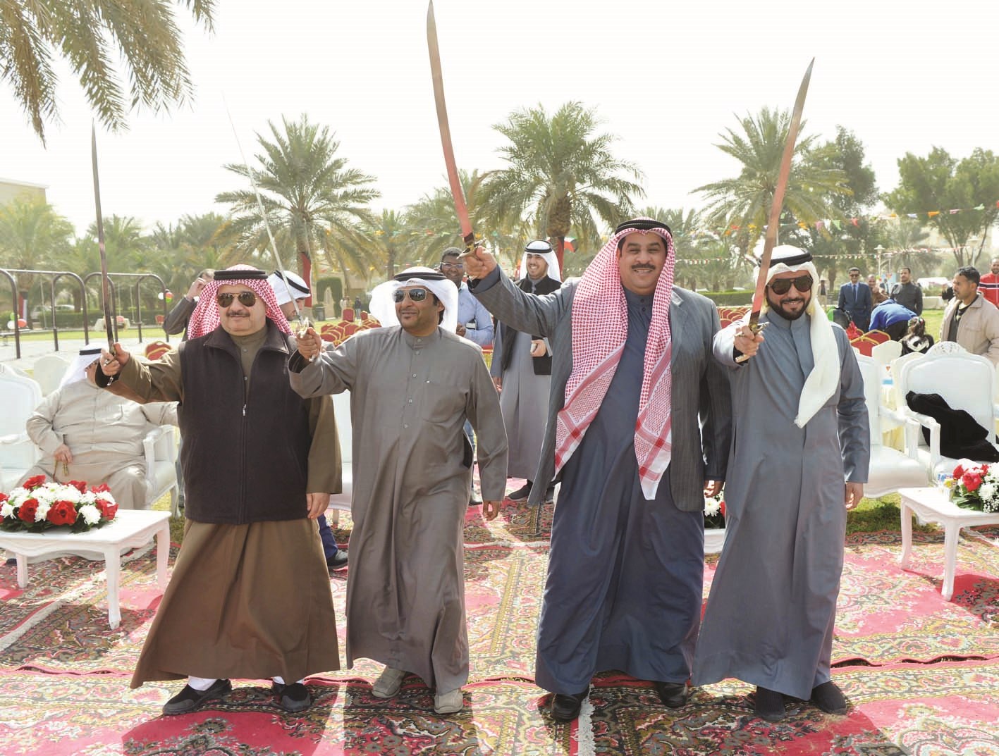 عرضة خلال الاحتفال (تصوير نايف العقلة)