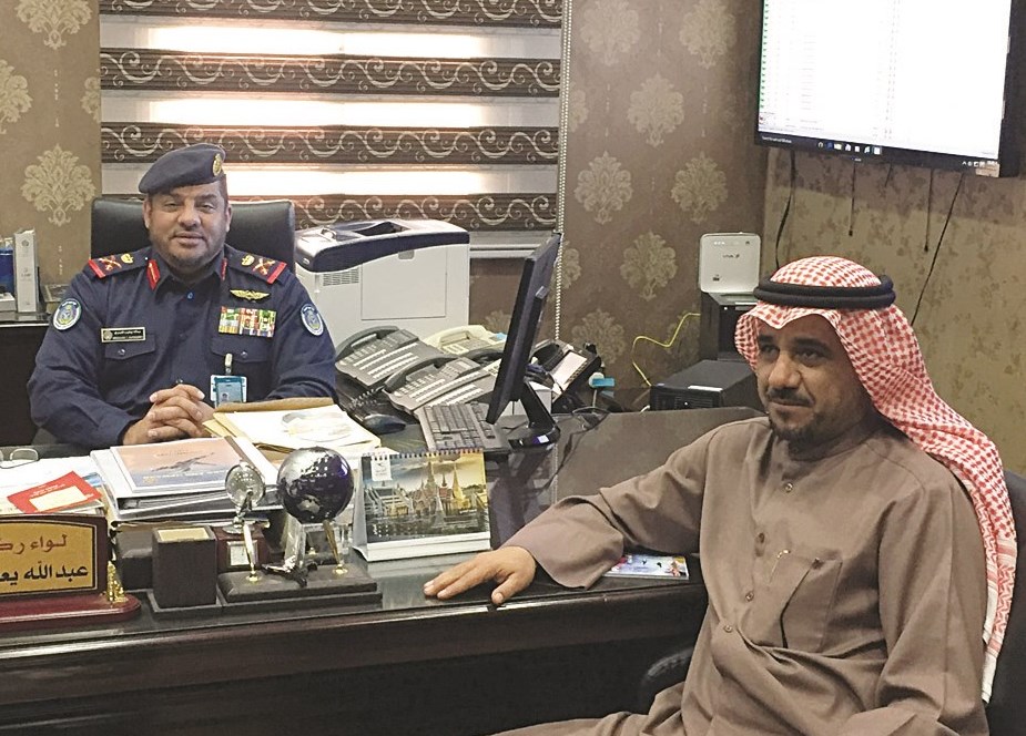 الفودري خلال اللقاء مع الزميل منصور الشمري