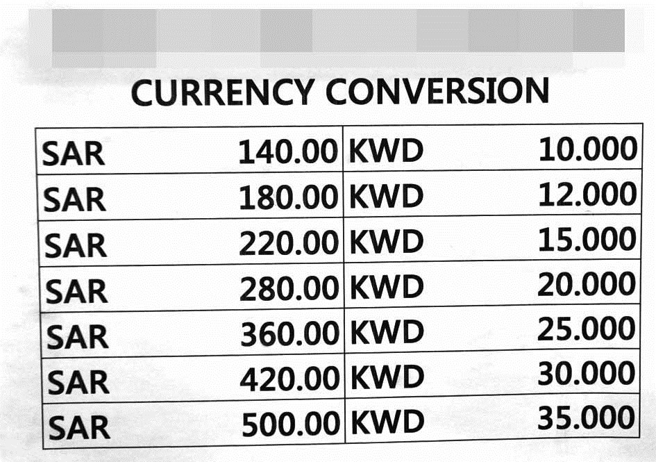 أسعار الخدمات بالدينار الكويتي والريال السعودي !