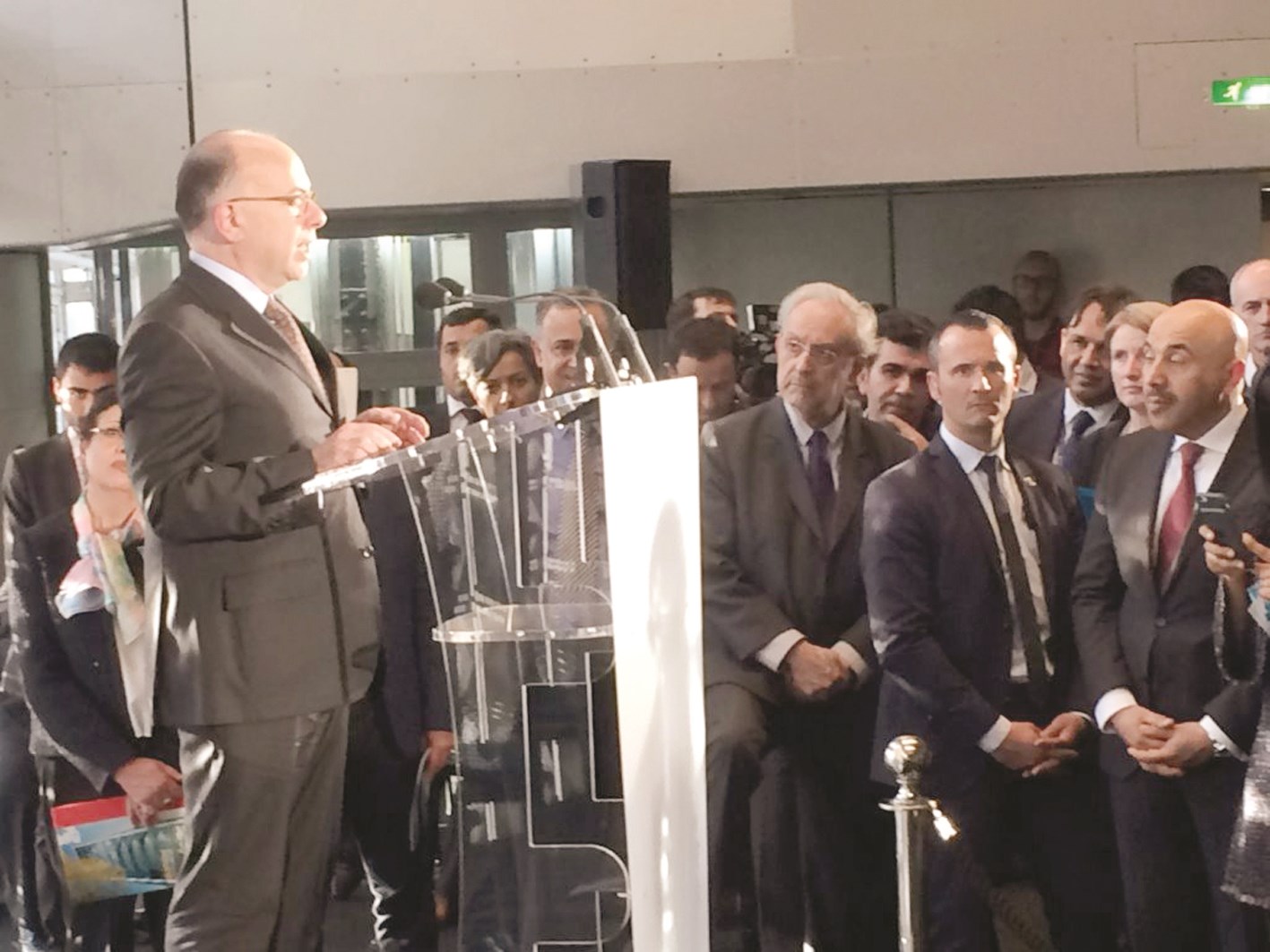 رئيس الوزراء الفرنسي يلقي كلمته في الحفل