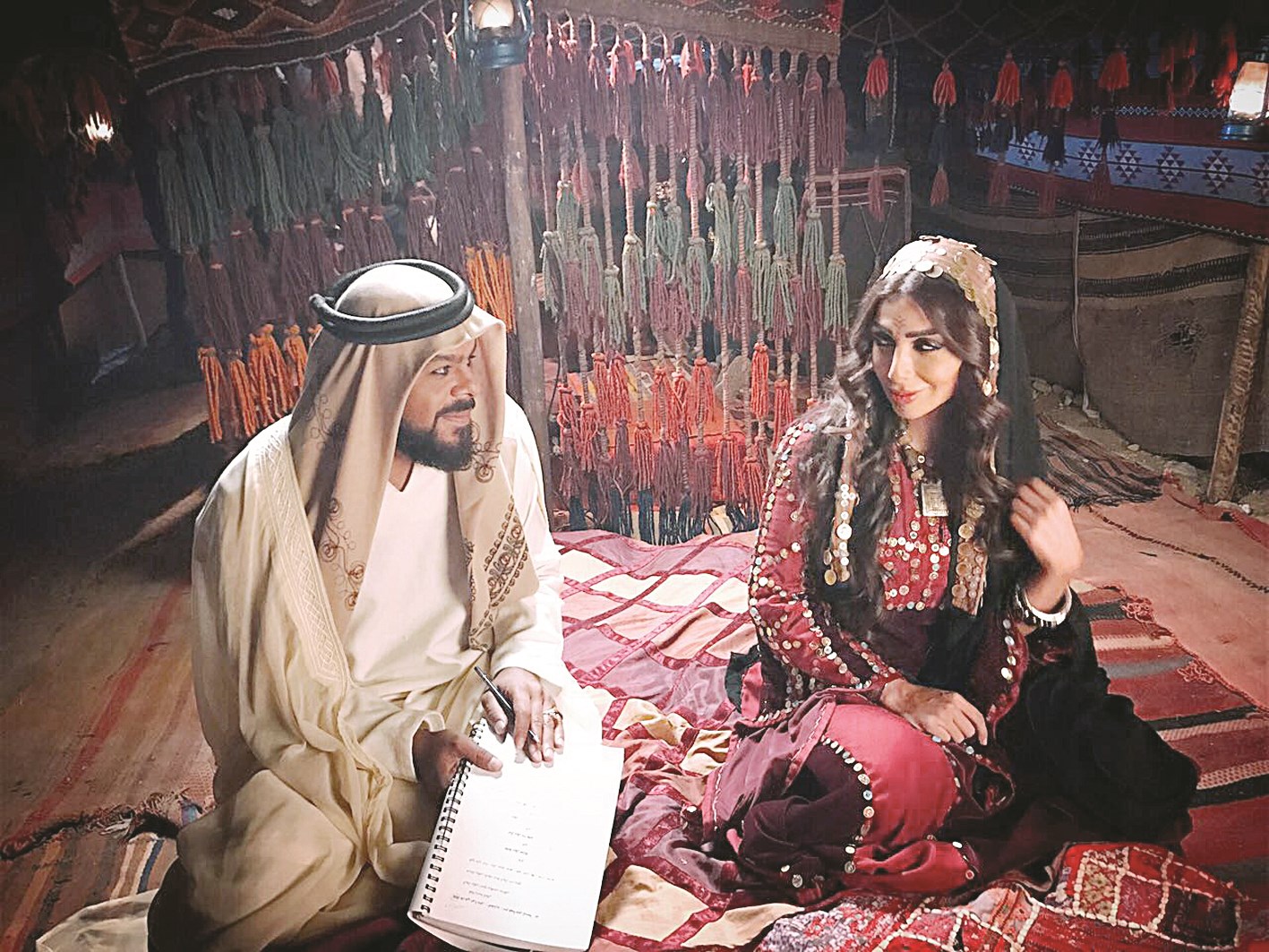 حمدان مع منذر الرياحنة في مشهد من العمل