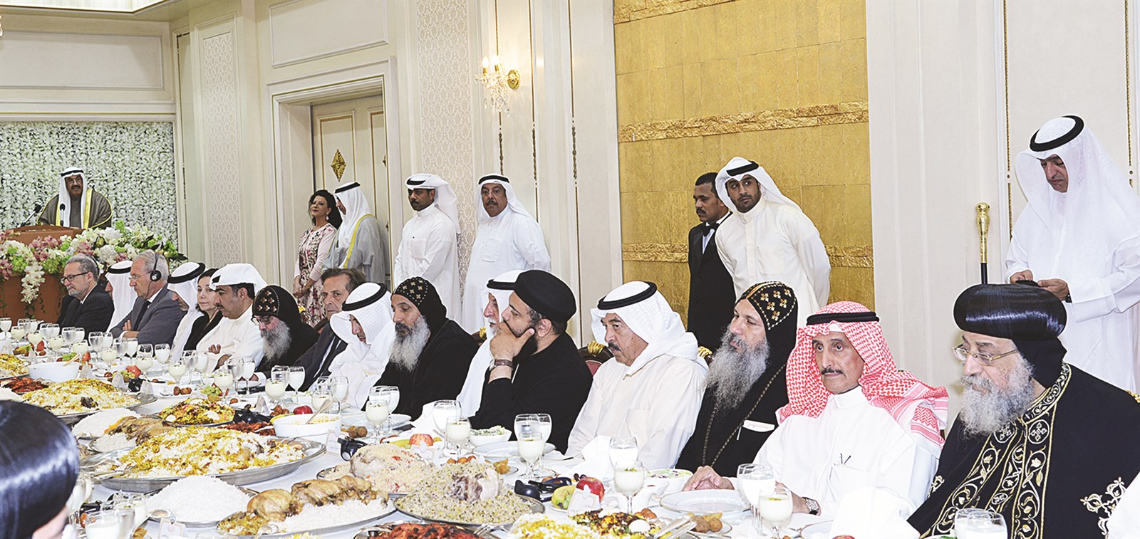 جانب من المأدبة