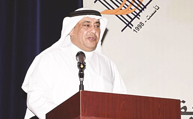 مطر المطيري يلقي كلمته خلال الحفل