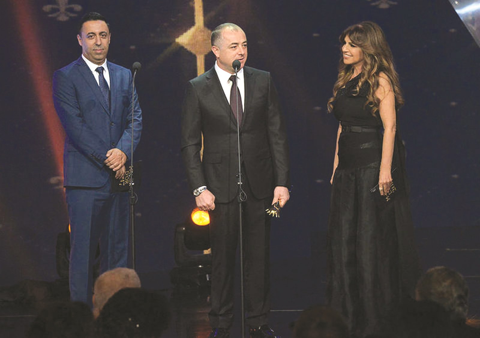 الياس بو صعب متحدثاً بعد تسلمه جائزته