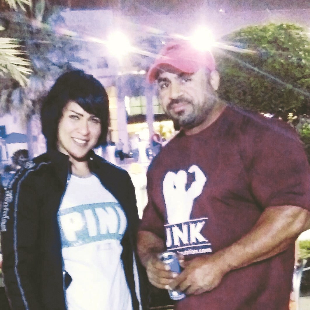 تهاني مع مدربها خالد الحسناوي