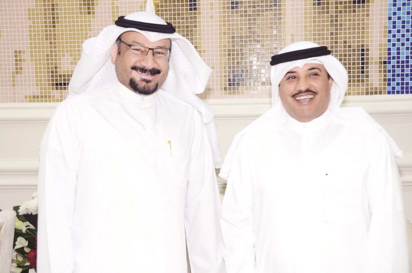 الجلاوي مع الزميل ناصر الفرحان