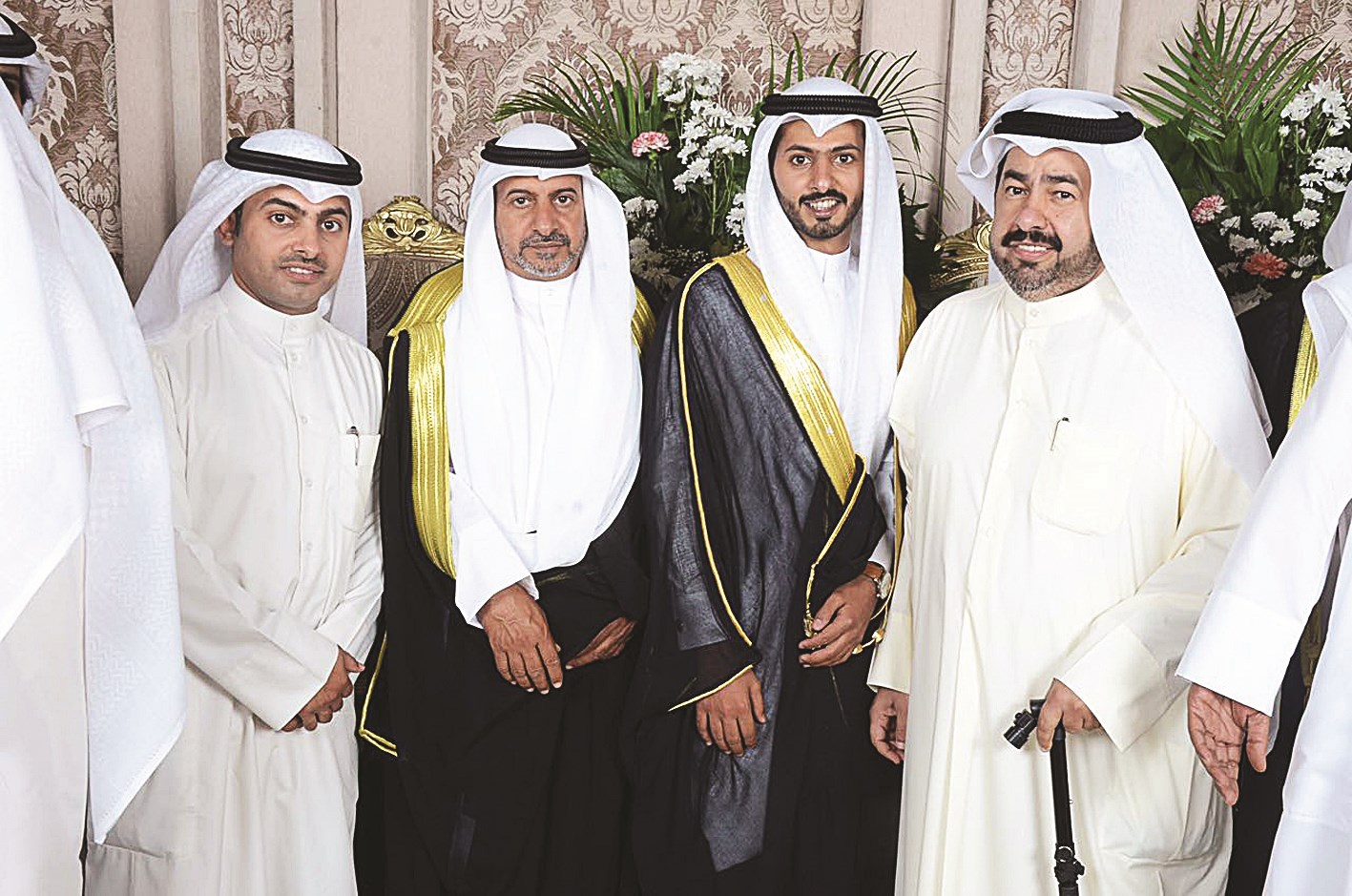 نافل الحميدان مع المعرس وشقيقه عبدالله الدماك ووالده