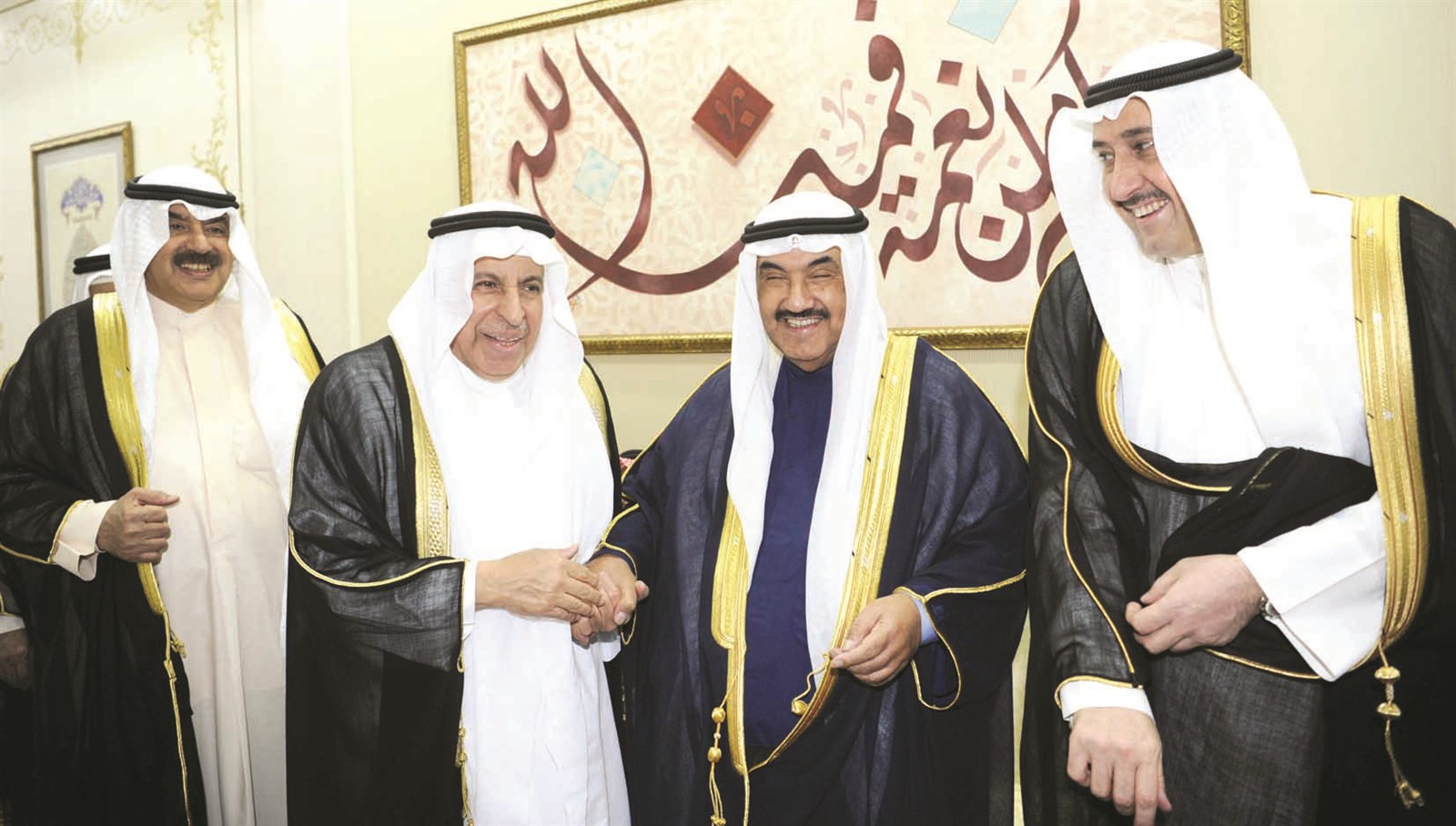 سفير خادم الحرمين مهنئاً ويبدو الجارالله والمالك