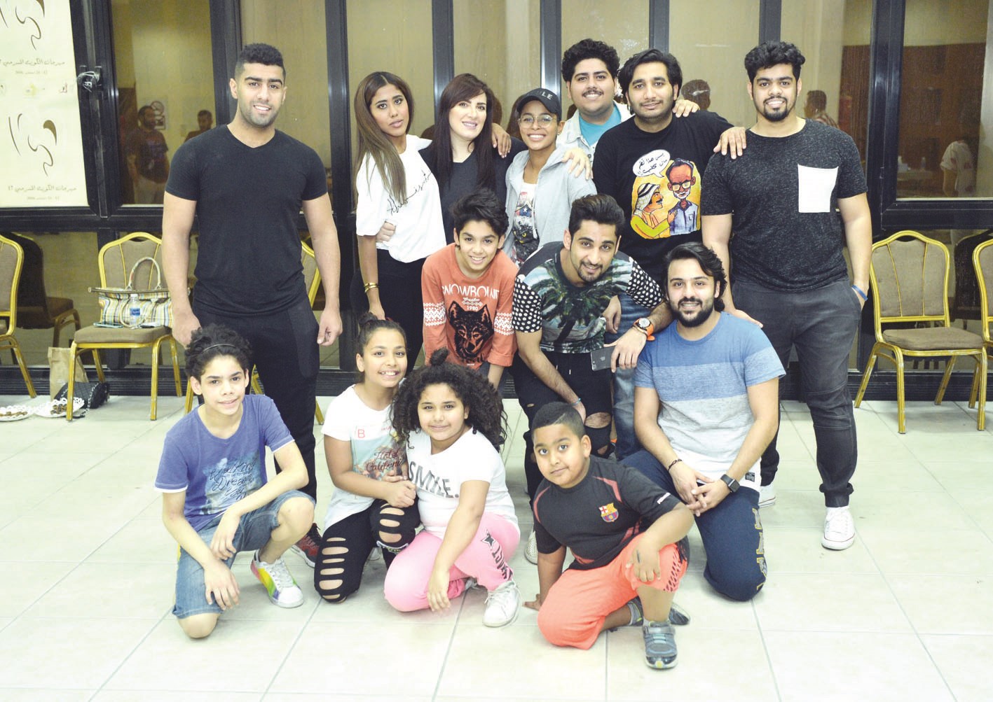 نجوم المسرحية   (تصوير نايف عقلة)