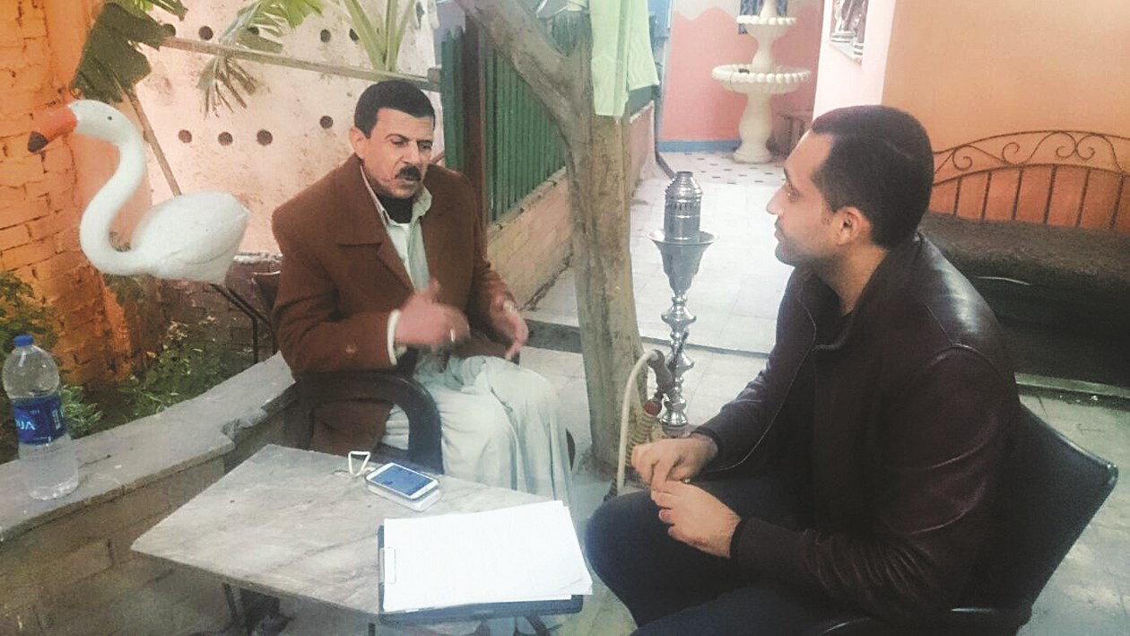 المقدس في منزله متحدثاً إلى الزميل محمد السعيد