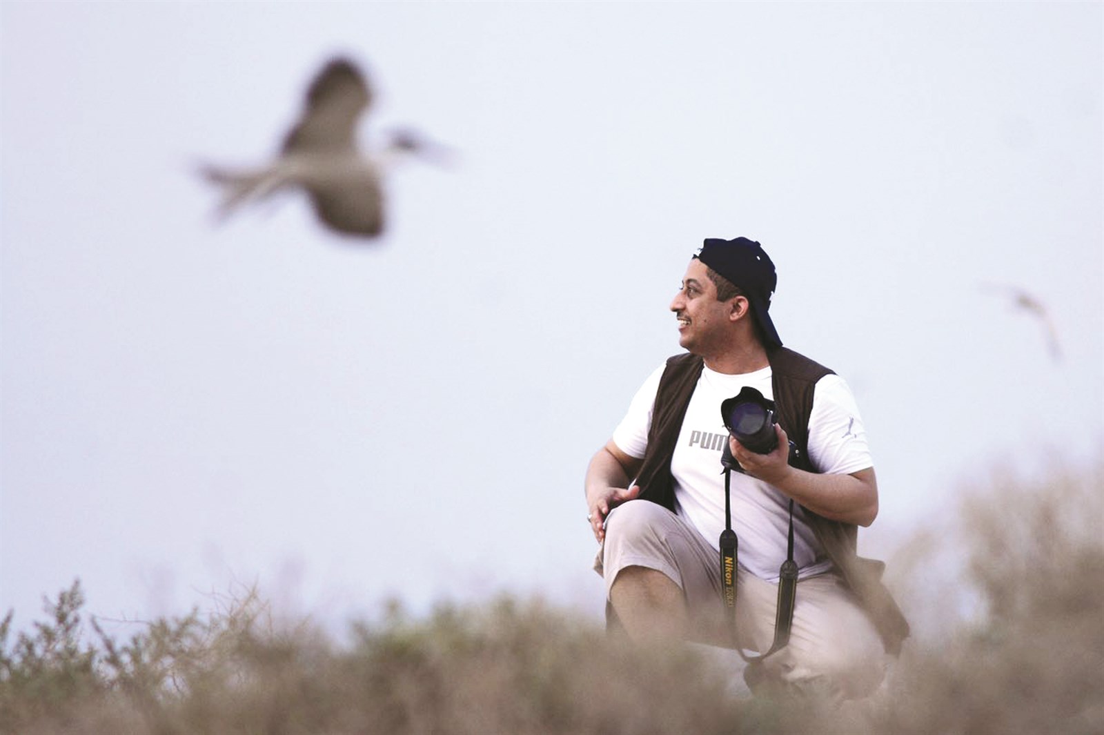 محمد الجبيلي من الفريق السعودي يترقب لقطة