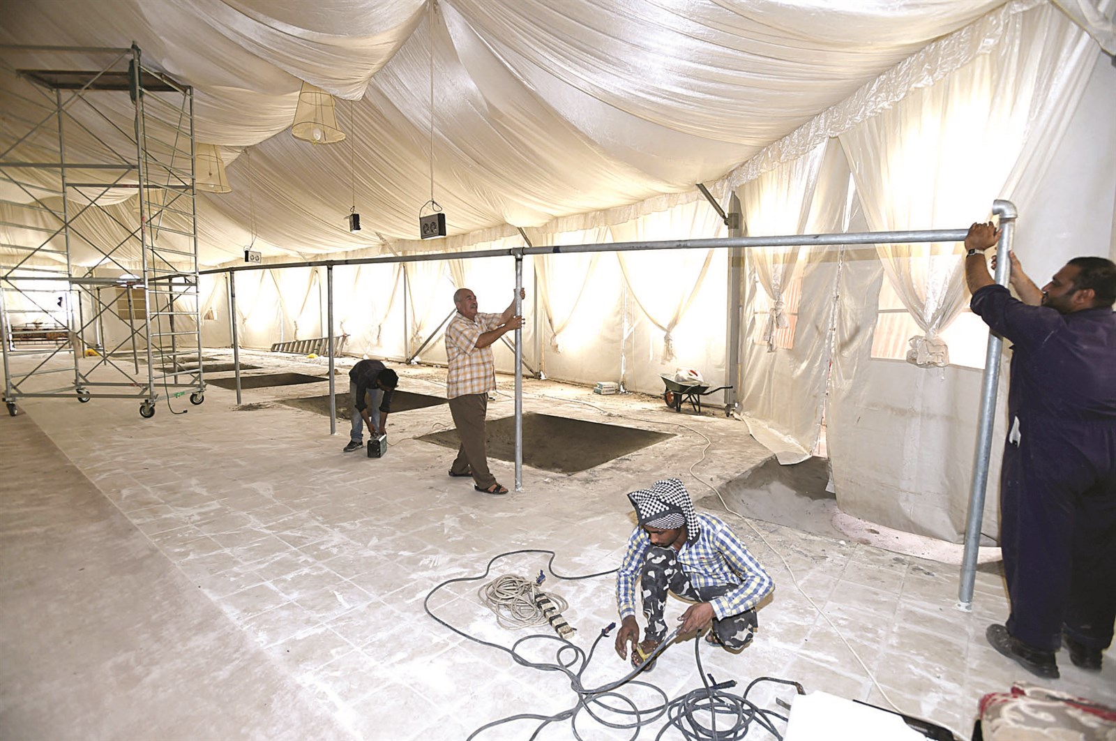 تجهيز المسلخ الموقت على قدم وساق