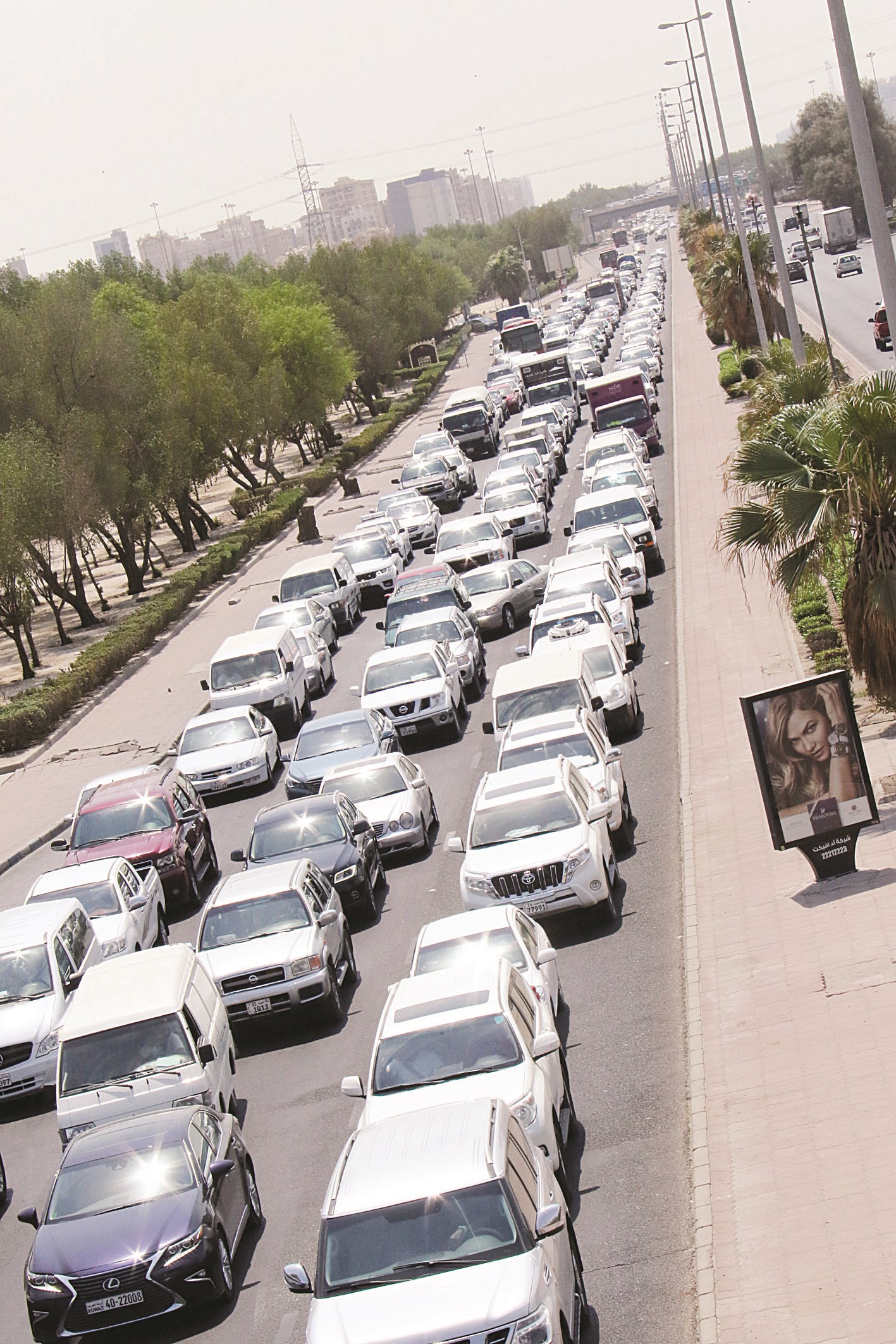زحام مروري مع بداية العام الدراسي (تصوير بسام زيدان)