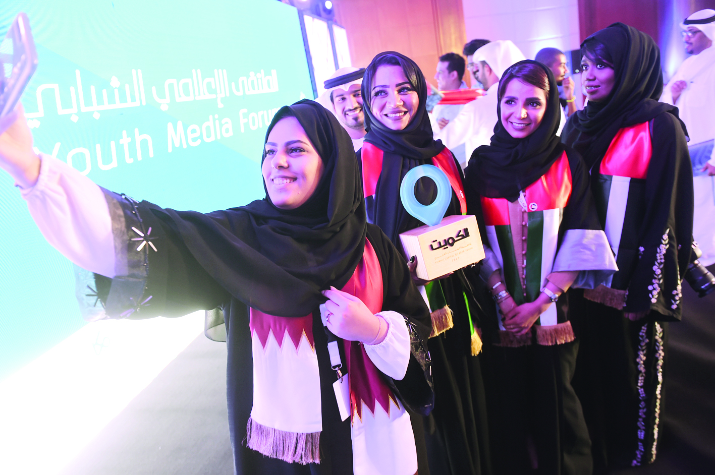 وحدة خليجية إعلامية في ملتقى الكويت الشبابي     (تصوير أسعد عبدالله)