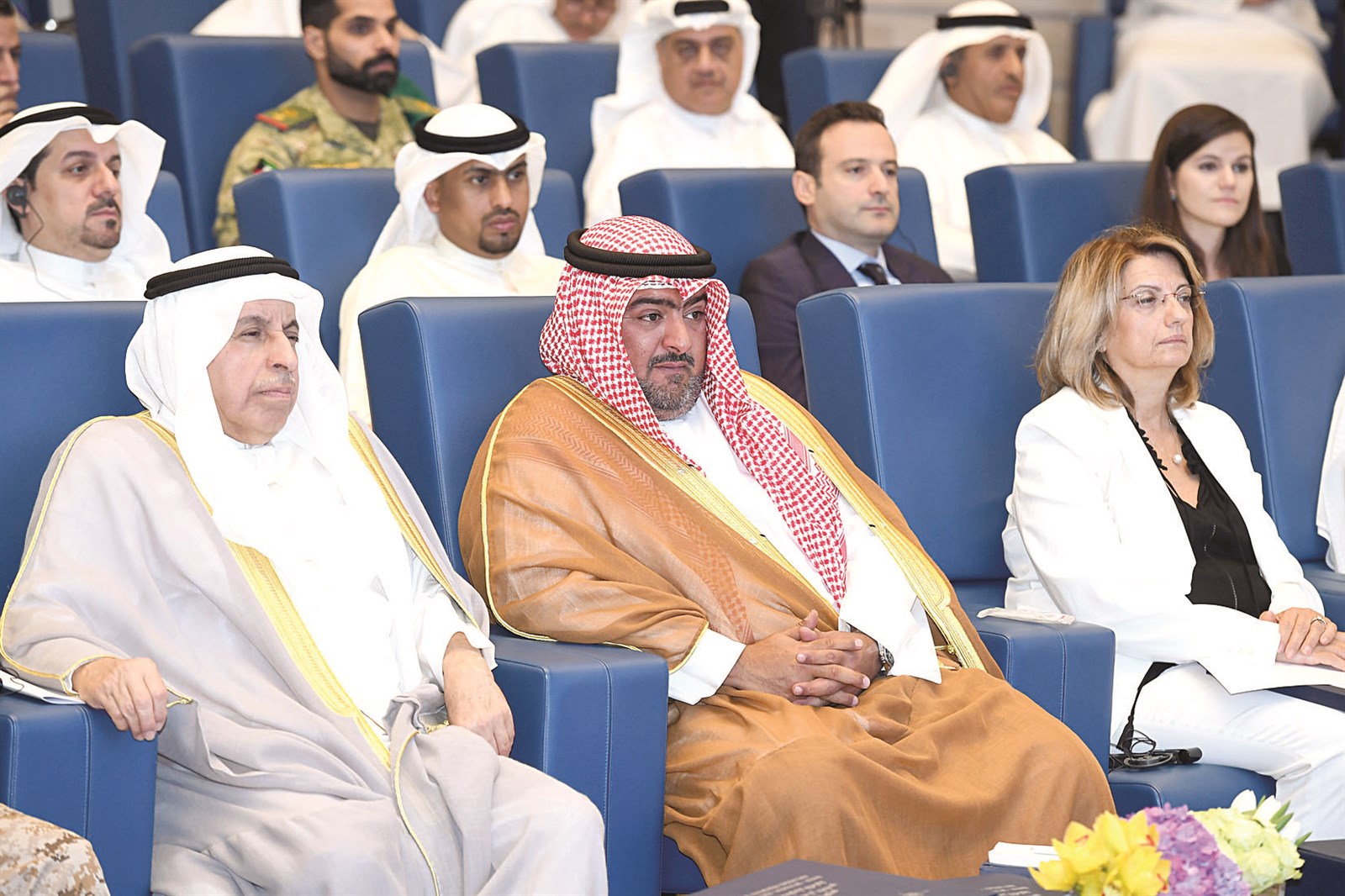 ثامر العلي والسفير السعودي في مقدم الحضور