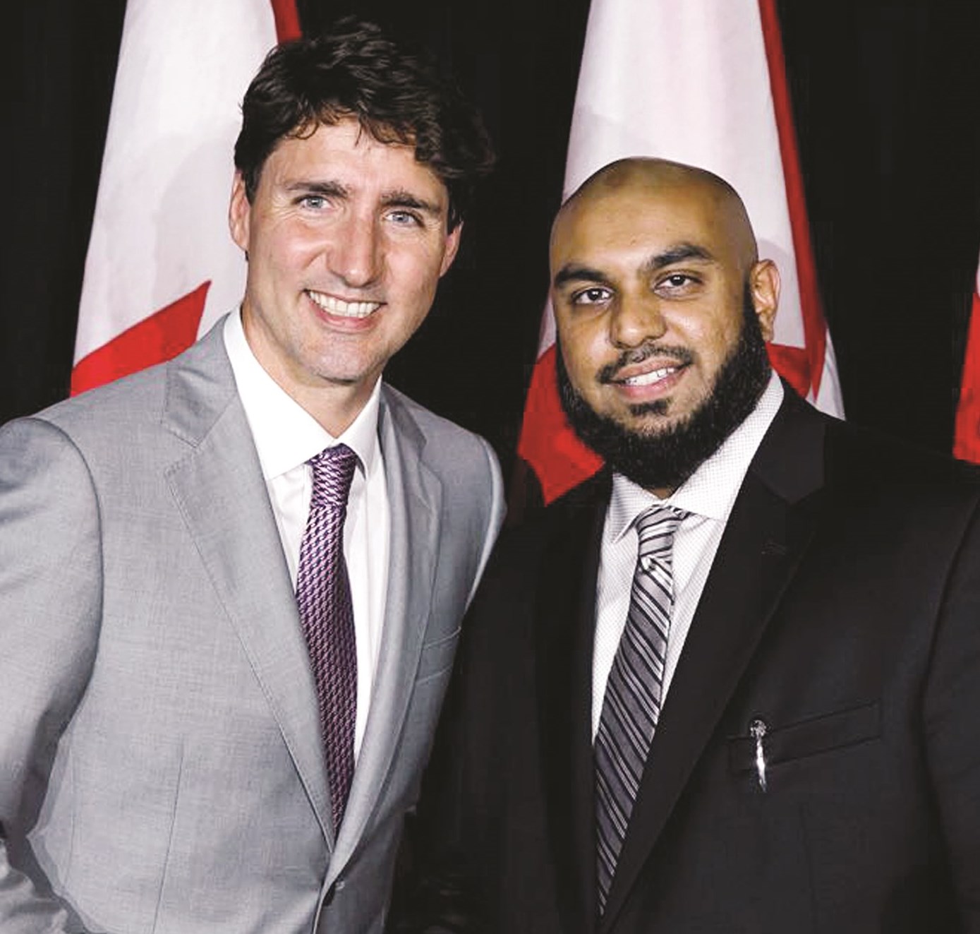 شازاد مع رئيس الوزراء الكندي جاستن ترودو