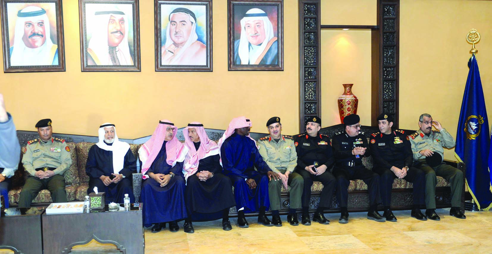 العميدان الراشد والشنفا والعقيدان البصري والياسين وعدد من المهنئين