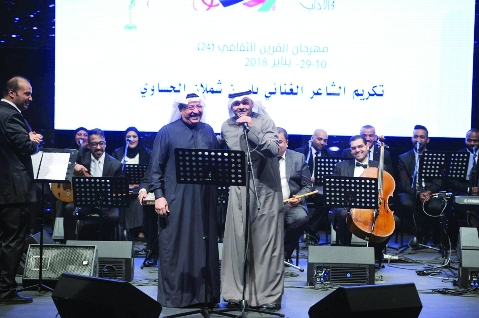 أحمد الجميري وخالد بن حسين     	(تصوير طارق عزالدين)