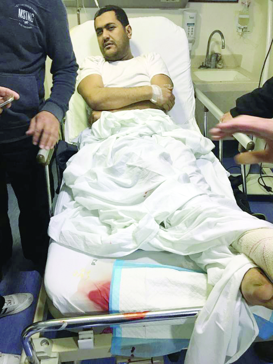 محمد عمر حمدان يتلقى العلاج في المستشفى 