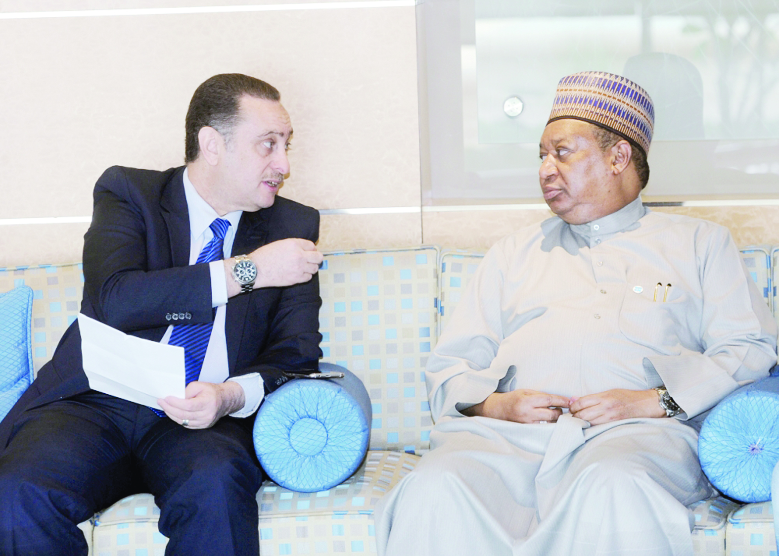 باركيندو متحدثاً للزميل إيهاب حشيش