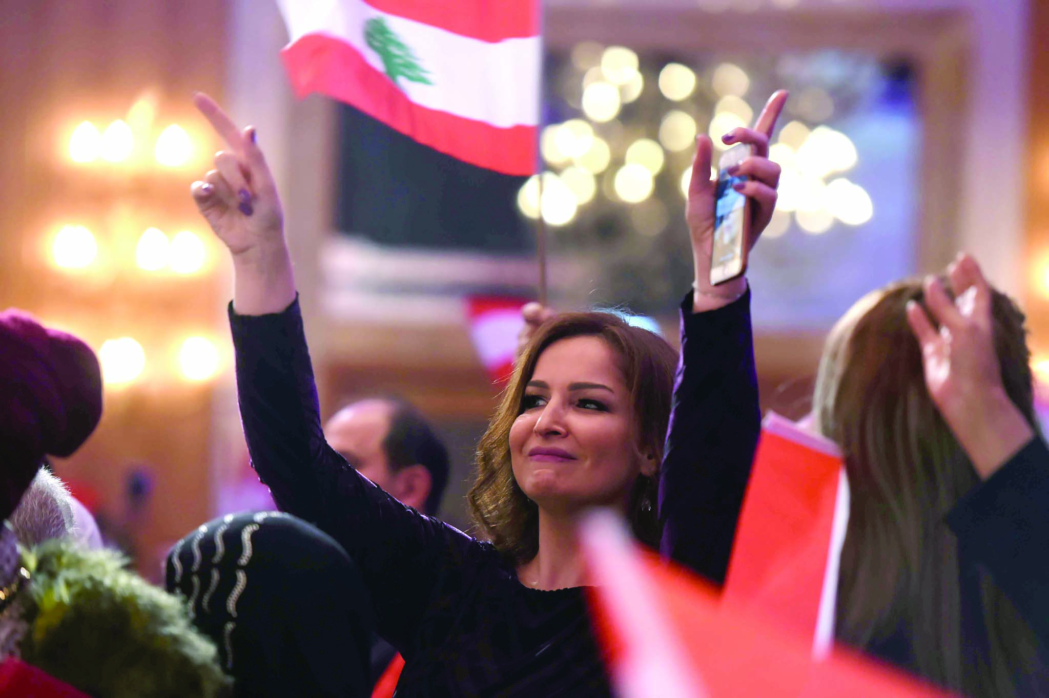 سيدة لبنانية خلال الحفل