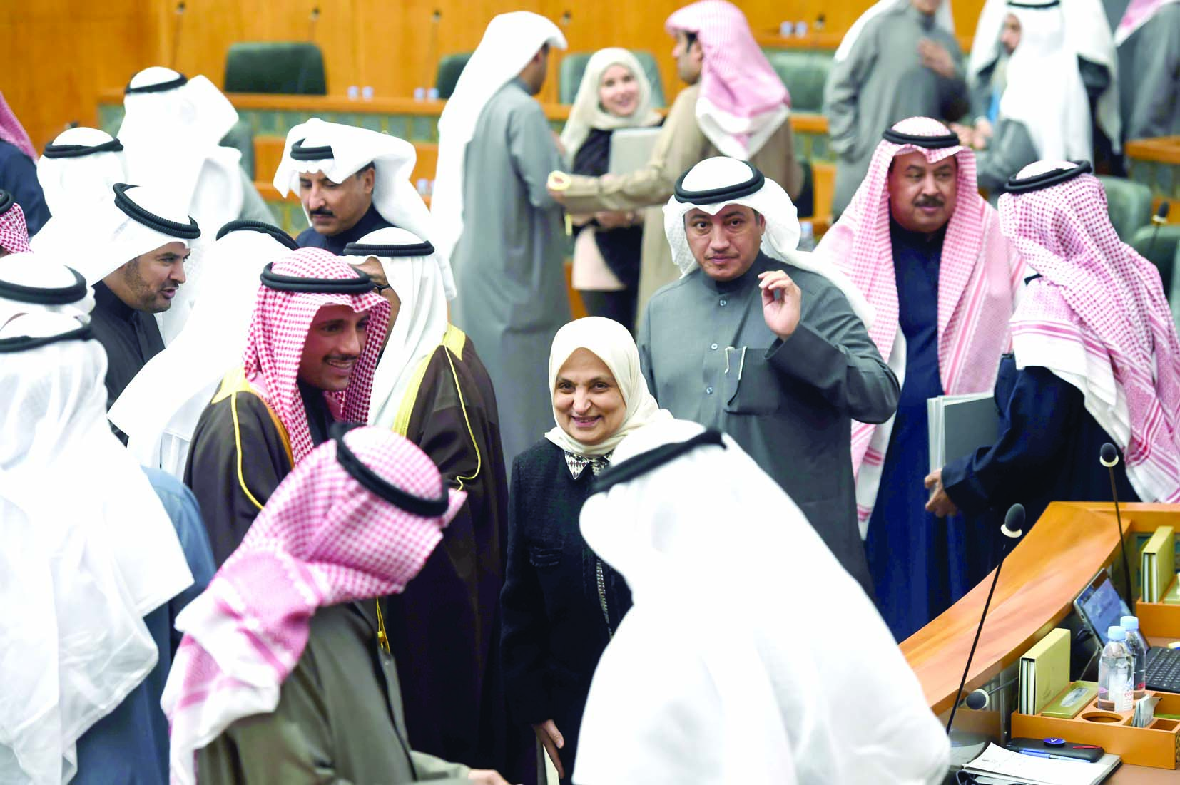 الصبيح تتلقى تهاني الغانم وأعضاء السلطتين