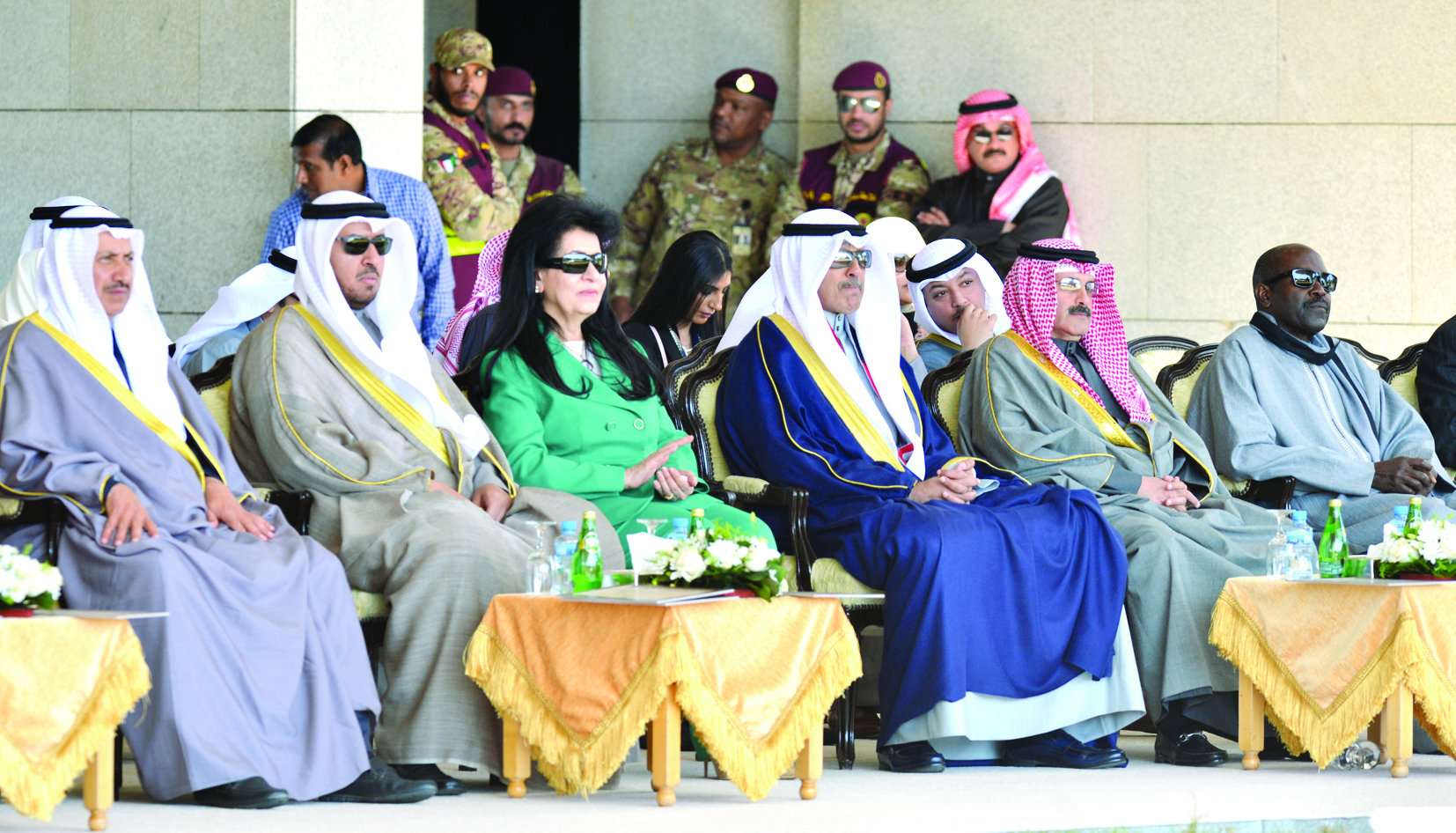  الرومي والعفاسي واعتماد الخالد وفواز الخالد والدعيج وعميد السلك الديبلوماسي عبد الأحد أمباكي