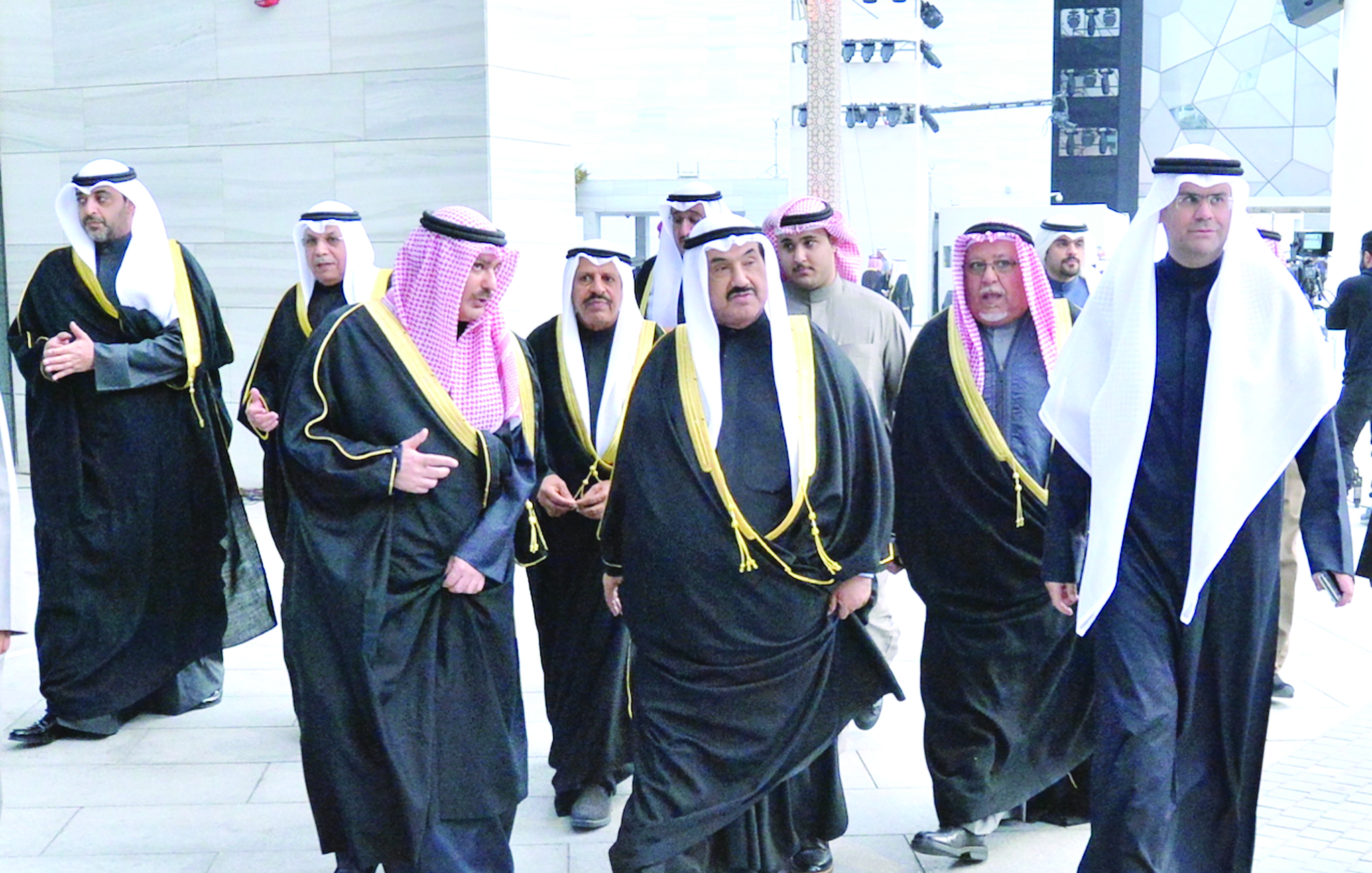 ناصر المحمد لدى وصوله إلى الحفل