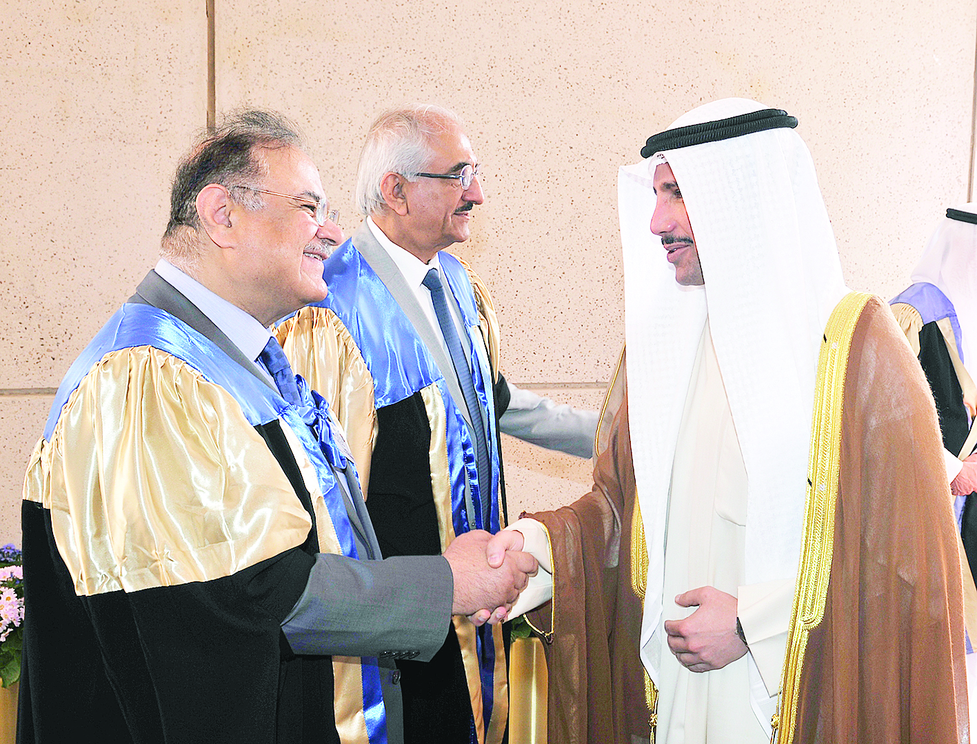 الغانم لدى وصوله 