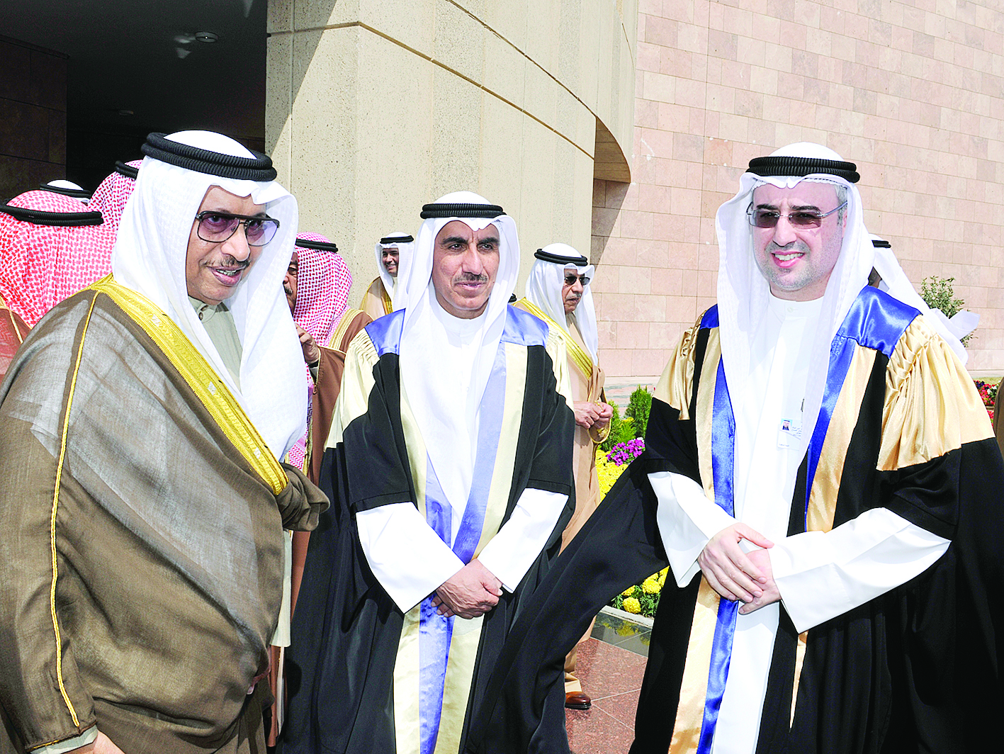 جابر المبارك لدى وصوله إلى مقر الحفل