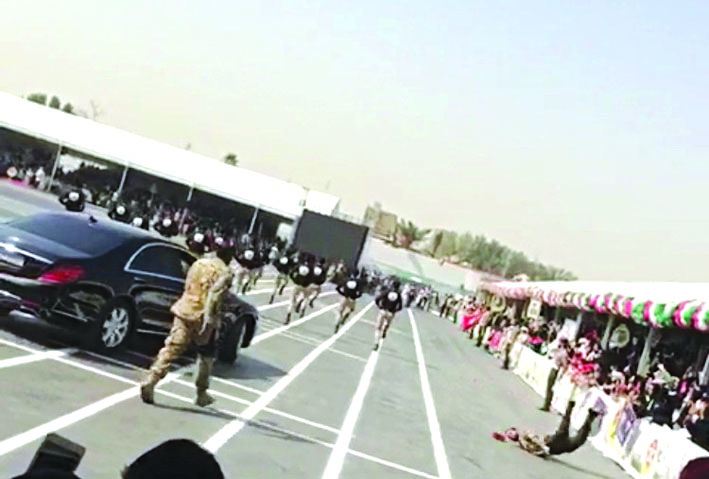 الصهبان لدى سقوطه في ميدان الحفل