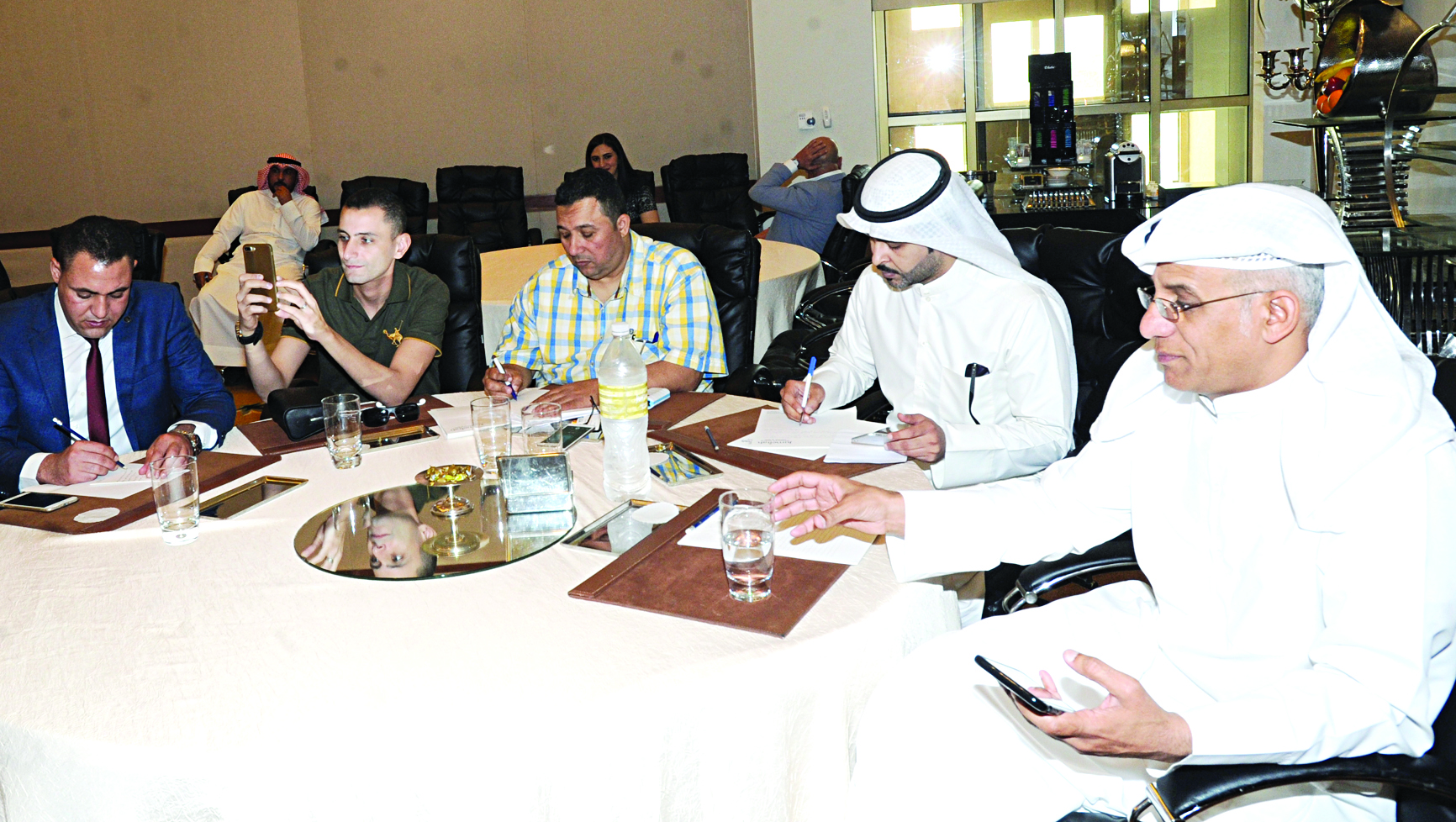 جانب من الحضور الصحافي   	(تصوير كرم ذياب)