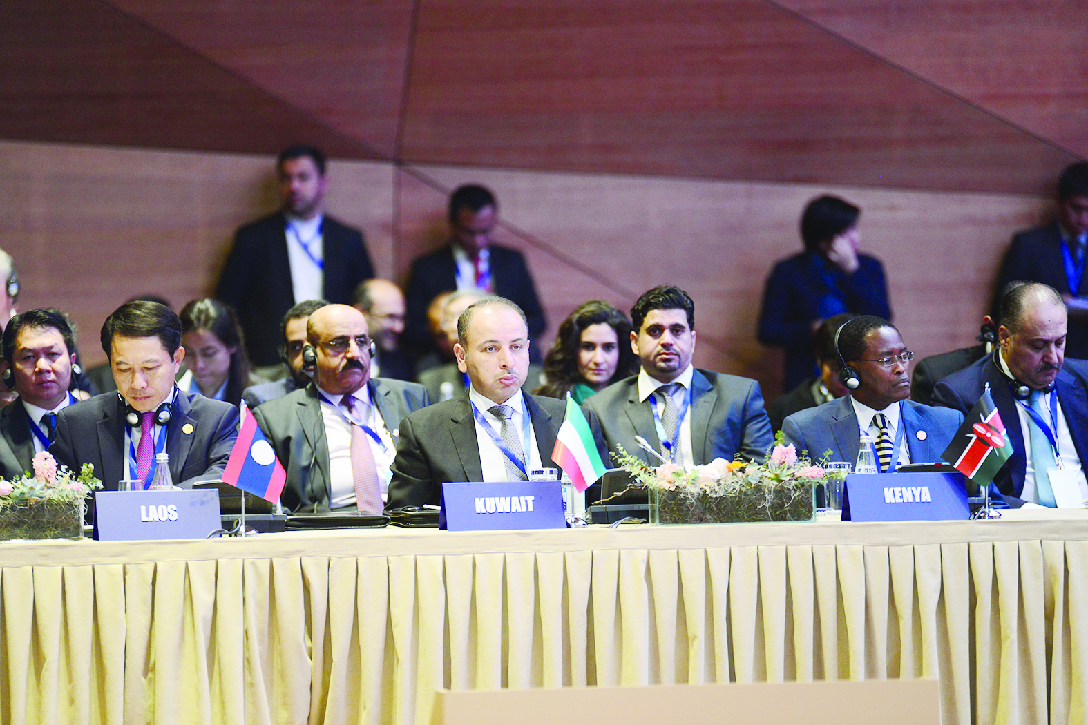 الهين خلال ترؤسه وفد الكويت