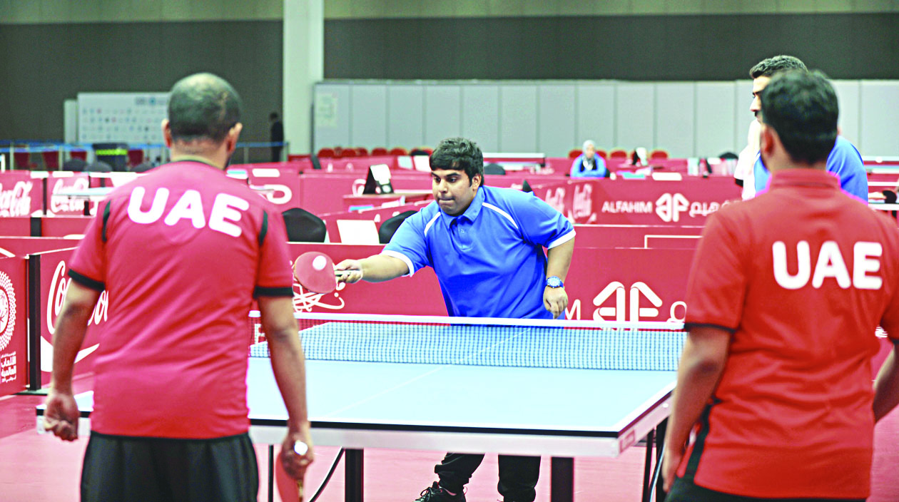 راشد في منافسات تنس الطاولة