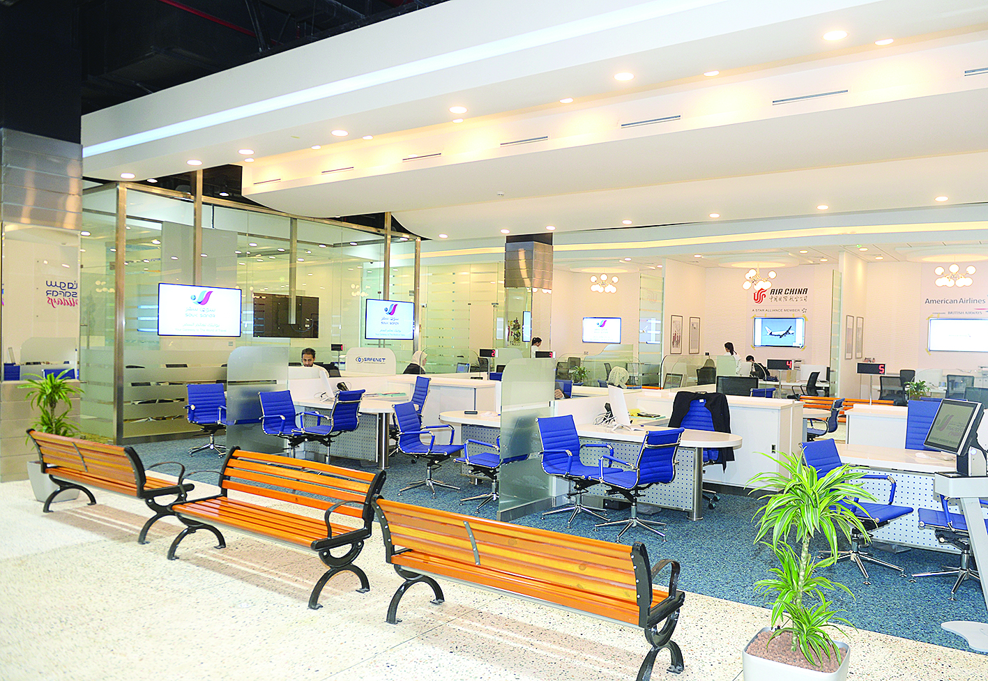 صالة كبيرة لاستقبال العملاء