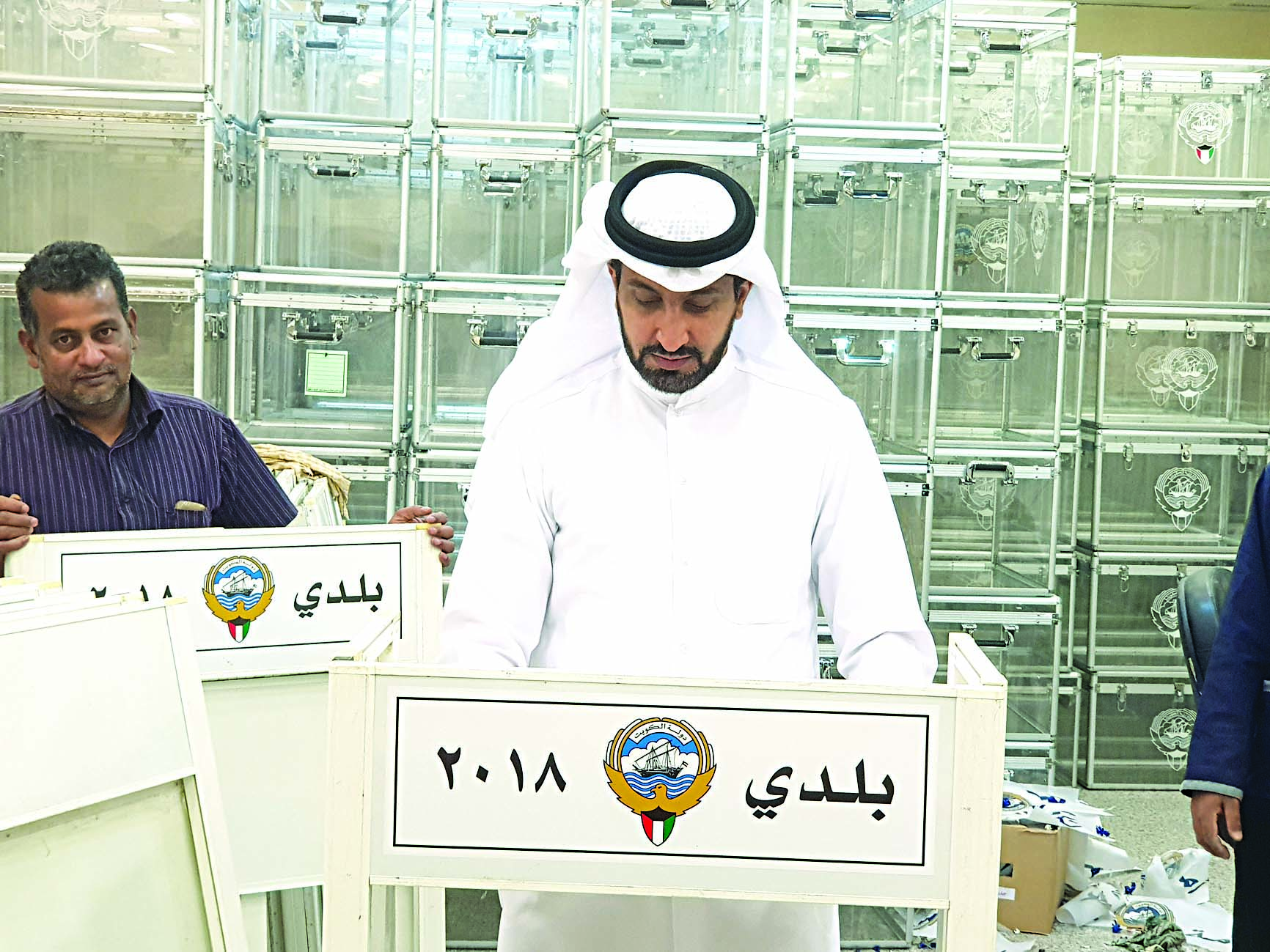 الزميل غانم السليماني يدلي بصوته تجريبياً