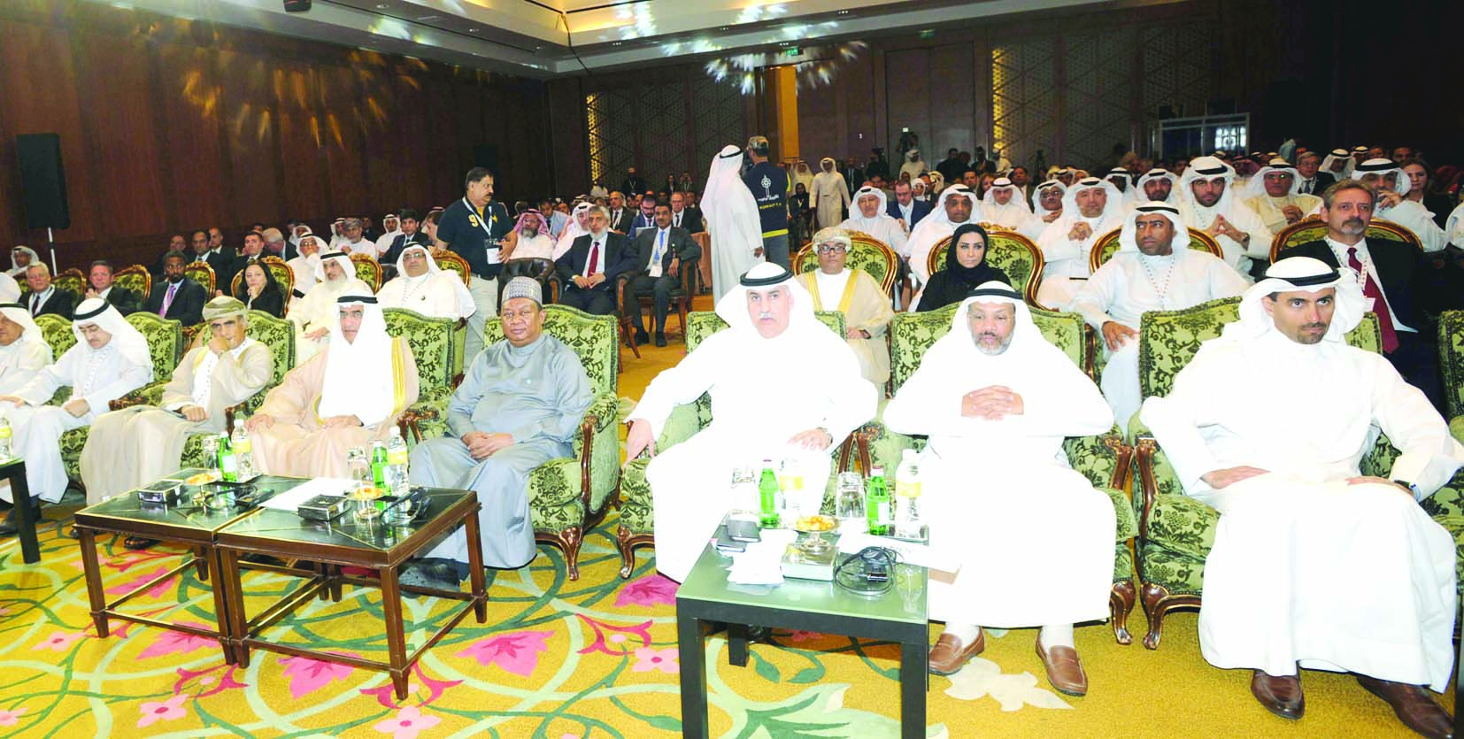 الرشيدي وباركيندو والرمحي والعدساني خلال المؤتمر  	(تصوير كرم ذياب)