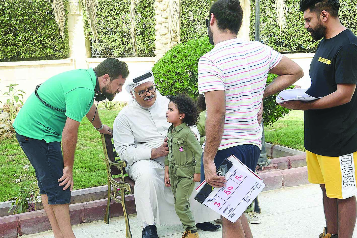 داوود حسين والزعبي أثناء تصوير المسلسل